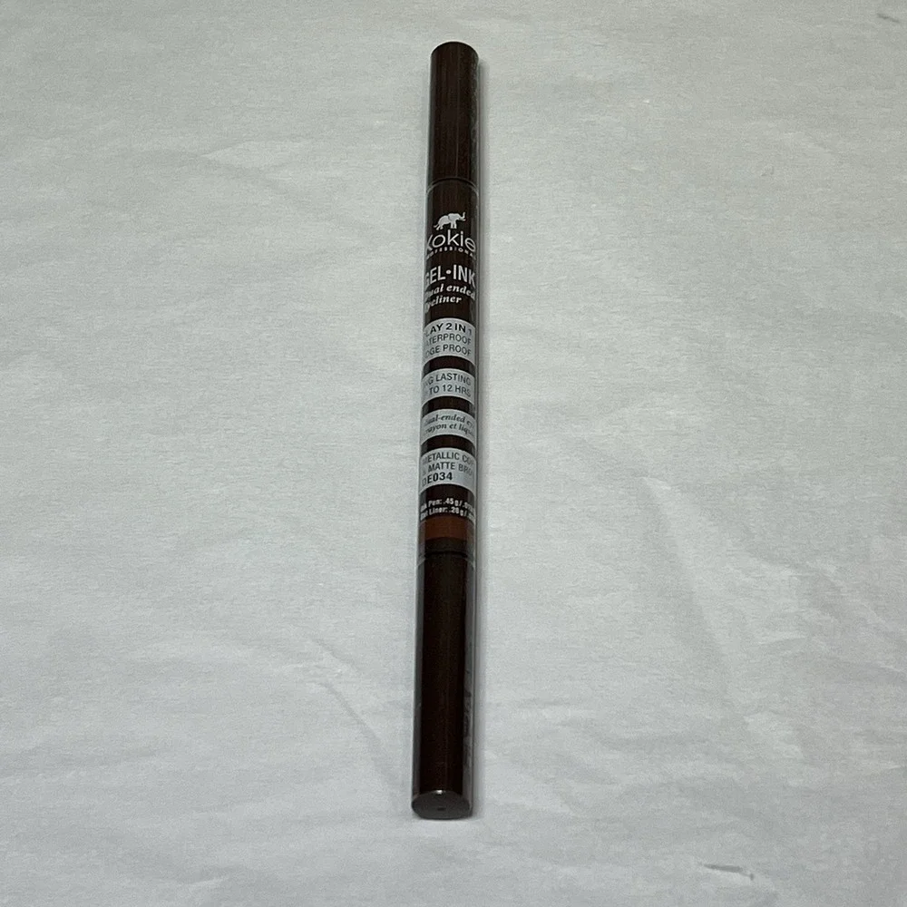Kokie Professional Gel Ink Dual Ended Eyeliner • Metallic Copper & Matte Brown‎
